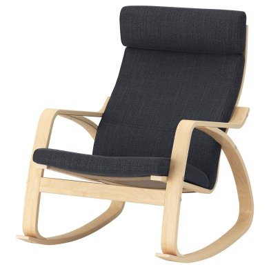 IKEA Кресло-качалка POANG Темно-серый (ИКЕА ПОАНГ) 29429119