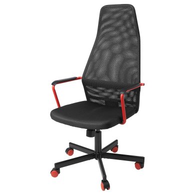 IKEA Офісне крісло HUVUDSPELARE Чорний (ИКЕА HUVUDSPELARE) 90507603