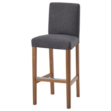 IKEA Барный стул BERGMUND Серый (ИКЕА БЕРГМУНД) 79384670