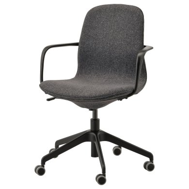 IKEA Офисное кресло LANGFJALL Темно-серый (ИКЕА ЛАНГФЬЯЛЛЬ) 59177902