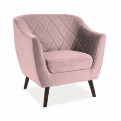 Крісло м'яке Signal Molly 1 Velvet Антично-рожевий MOLLY1V52R-P