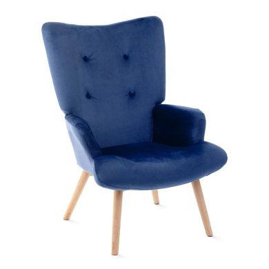 Крісло м'яке Homla MOSS WELUR Темно-синій 157216