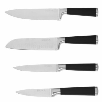 Набір ножів Duka Kitchen | Сріблястий/Чорний 2220380
