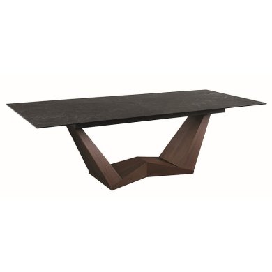 Розкладний стіл Signal Bonucci Ceramic | Мармуровий ефект / Чорний / Дерево BONUCCICO200