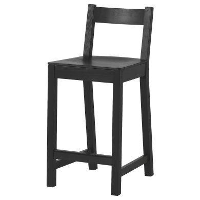 IKEA Барний стілець NORDVIKEN Чорний (ИКЕА NORDVIKEN) 00424693