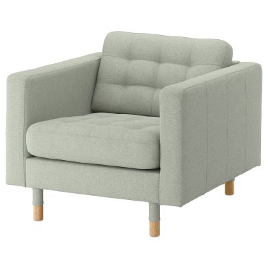 IKEA Кресло мягкое LANDSKRONA Светло-зеленый (ИКЕА ЛАНДСКРОН) 89269721