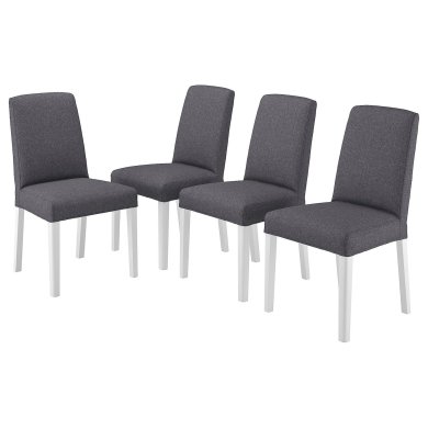 IKEA Комплект обідніх стільців BERGMUND 4 шт Сірий (ИКЕА БЕРГМУНД) 09481599