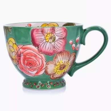 Чашка Duka Florist 450 мл | Зеленый / Принт 1217181