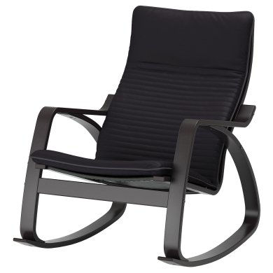 IKEA Крісло-качалка POANG Чорний (ИКЕА ПОАНГ) 39429232