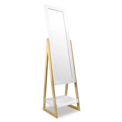 Зеркало Chomik 40x36x150 см | Белый / Дерево PHO9740