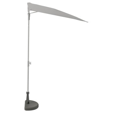 IKEA Садовый зонт с основанием LILLEO/BRAMSON 150х100 см Серый (ИКЕА ЛИЛЛЕО/БРАМСОН) 59440101