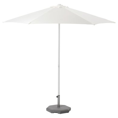 IKEA Садовый зонт с основанием HOGON 270 см Белый (ИКЕА ХЁГЁН) 39324616