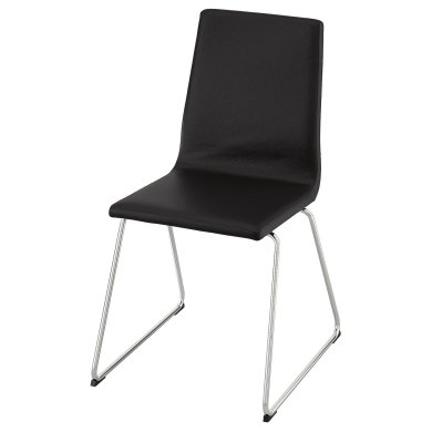 IKEA Обеденный стул LILLANAS Черный (ИКЕА ЛИЛЬЯНАС) 70534754
