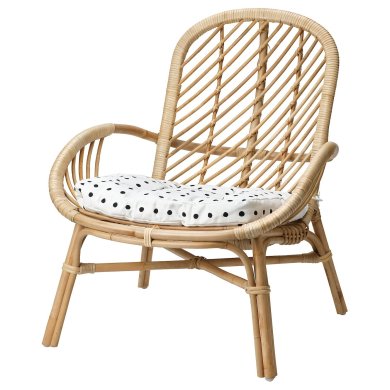 IKEA Садове крісло BROBOCK/BJORKTRAST Дерево (ИКЕА БРОБОК/БЬЁРКТРАСТ) 19526012