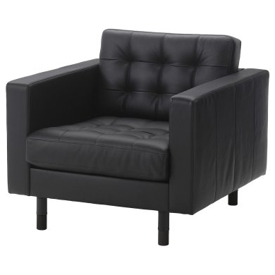 IKEA Кресло мягкое LANDSKRONA Черный (ИКЕА ЛАНДСКРОН) 09444187