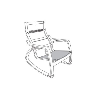IKEA Каркас крісла-качалка POANG Чорний (ИКЕА ПОЭНГ) 10486077