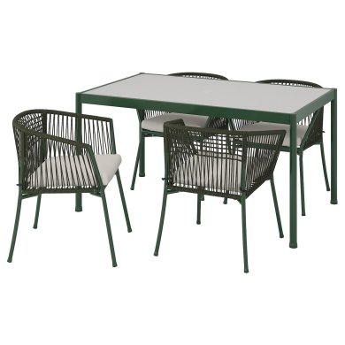 IKEA Комплект садових меблів SEGERON Темно-зелений (ИКЕА СЕГЕРОН) 59494844