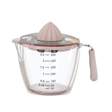 Мерный стакан с ручной соковыжималкой Chomik 500 мл | Розовый / Прозрачный OKY1794/pink