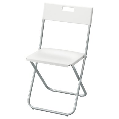 IKEA Обідній стілець складаний GUNDE Білий (ИКЕА GUNDE) 60217799