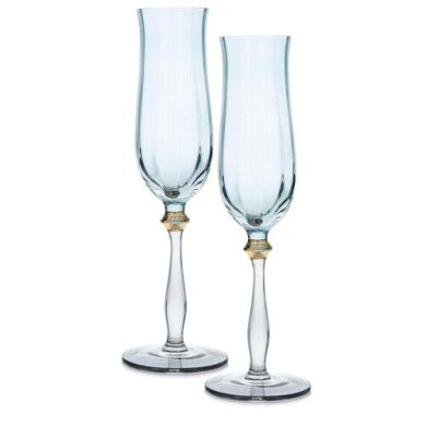 Набор бокалов для шампанского Duka Lysande | Прозрачный / Голубой 1219824