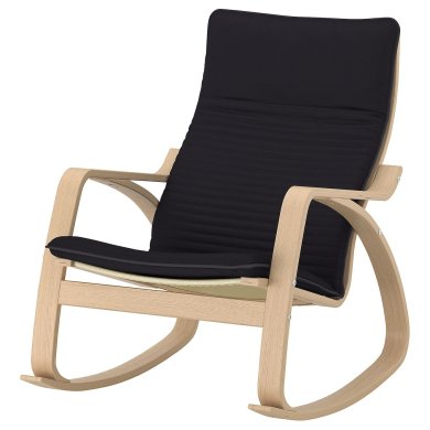 IKEA Кресло-качалка POANG Черный (ИКЕА ПОАНГ) 49429241