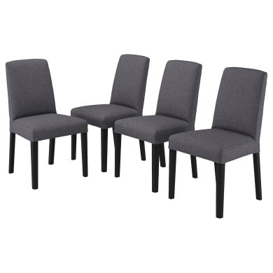 IKEA Комплект обідніх стільців BERGMUND 4 шт Сірий (ИКЕА БЕРГМУНД) 59481587