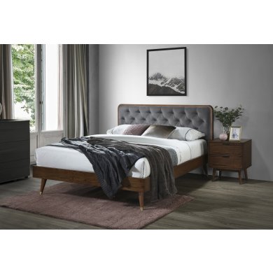 Кровать Halmar Cassidy | 160x200 / Орех / Серый V-CH-CASSIDY-LOZ