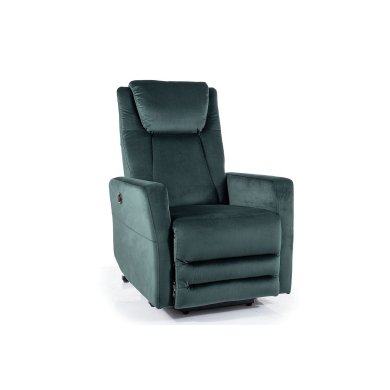 Крісло м'яке розкладне з реклайнером Signal Adonis Velvet Зелений ADONISVZ