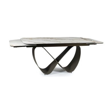 Розкладний стіл Signal Infinity Ceramic | Ефект мармуру / Білий / Коричневий INFINITYBBR160