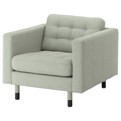 IKEA Кресло мягкое LANDSKRONA Светло-зеленый (ИКЕА ЛАНДСКРОН) 49444190