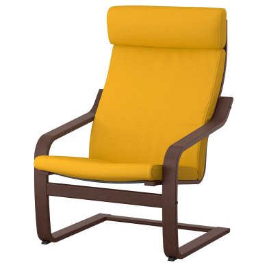 IKEA Крісло-качалка POANG Жовтий (ИКЕА ПОАНГ) 79387107