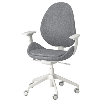IKEA Офісне крісло HATTEFJALL Сірий (ИКЕА ХАТТЕФЬЯЛЛЬ) 60538960