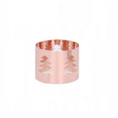 Сервировочное кольцо для салфетки Chomik CHOINKA | Розовый / Медный | 3шт JUL1536/pink