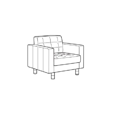 IKEA Каркас кресла LANDSKRONA Бежевый (ИКЕА ЛАНДСКРУНА) 70522336