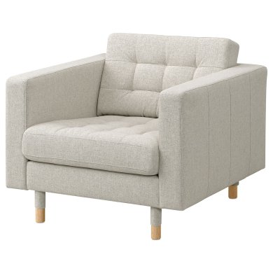 IKEA Кресло мягкое LANDSKRONA Бежевый (ИКЕА ЛАНДСКРОН) 09435324