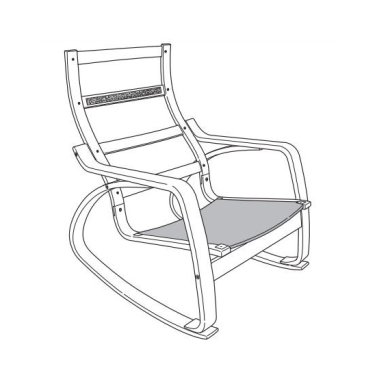 IKEA Каркас крісла-качалка POANG Коричневий (ИКЕА ПОЭНГ) 10486124