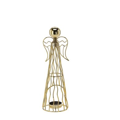Декоративний свічник Chomik Angel 25 см | Золотий GOT1375