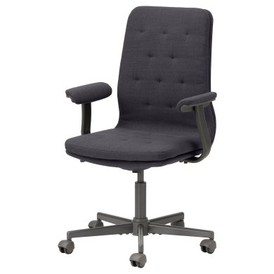 IKEA Офісне крісло MULLFJALLET Темно-сірий (ИКЕА МЮЛЬФДЖАЛЛЕТ) 19399815