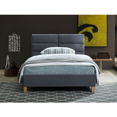 Кровать Signal Sierra Velvet | 120х200 / Серый / Дуб SIERRAV120SZD