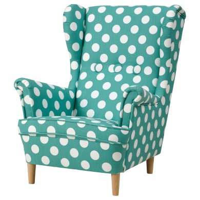 IKEA Кресло мягкое STRANDMON Бирюзовый (ИКЕА СТРАНДМОН) 10480061