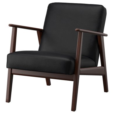 IKEA Кресло мягкое EKENASET Черный (ИКЕА ЭКЕНАСЕТ) 70539011
