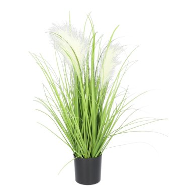 Штучна рослина в горщику Homla GRASS 57 см | Зелений / Чорний / Екрю 163772