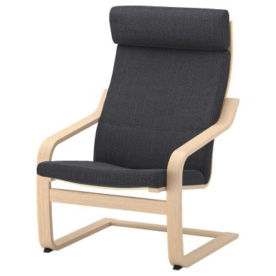 IKEA Кресло-качалка POANG Темно-серый (ИКЕА ПОАНГ) 79286580