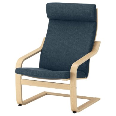 IKEA Крісло-качалка POANG Темно-синій (ИКЕА ПОАНГ) 49197806