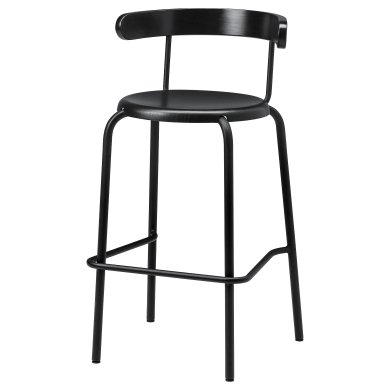 IKEA Барний стілець YNGVAR Чорний (ИКЕА ИНГВАР) 60400745