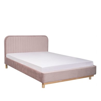 Ліжко Homla KARALIUS Welur 140x200 см | Рожевий 207725