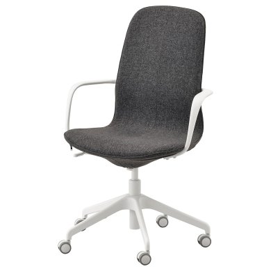 IKEA Офісне крісло LANGFJALL Темно-сірий (ИКЕА ЛАНГФЬЯЛЛЬ) 29252865