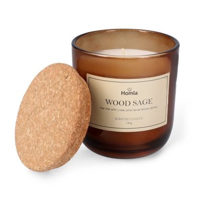 Ароматическая свеча Homla VERDE Wood Sage | Коричневый 200801