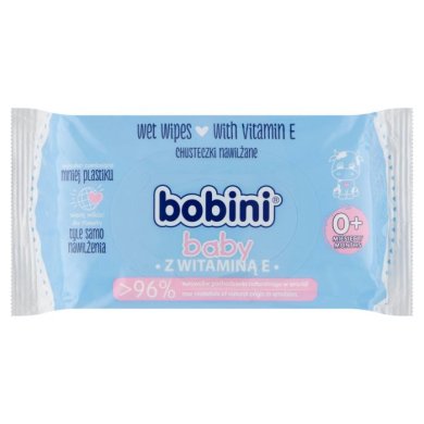 Вологі серветки Bobini із вітаміном E 60 шт. 5900931027891