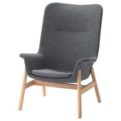 IKEA Кресло мягкое VEDBO Темно-серый (ИКЕА ВЕДБО) 80552224